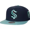 2 Tone Side Patch Snapback Seattle Kraken