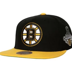 2 Tone Side Patch Snapback Boston Bruins