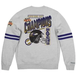All Over Print Fleece Crew Baltimore Ravens