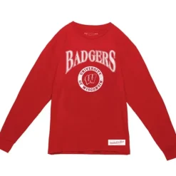 Arched Logo Lockup Slub Ls Tee University Of Wisconsin - Madison