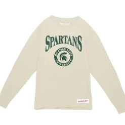 Arched Logo Lockup Slub Ls Tee Michigan State University