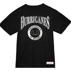 Arched Logo Lockup Slub Tee University Of Miami