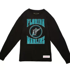 Arched Logo Slub Ls Tee Florida Marlins