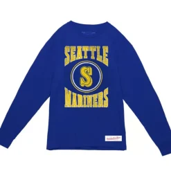 Arched Logo Slub Ls Tee Seattle Mariners