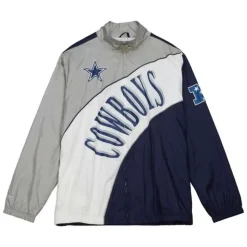 Arched Retro Lined Windbreaker Dallas Cowboys
