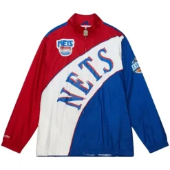 Arched Retro Lined Windbreaker New Jersey Nets
