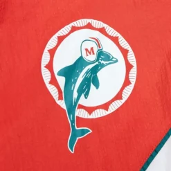 Arched Retro Lined Windbreaker Miami Dolphins