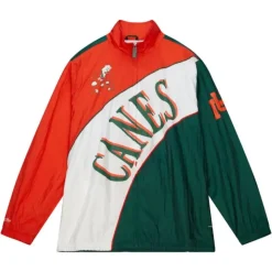 Arched Retro Lined Windbreaker University Of Miami