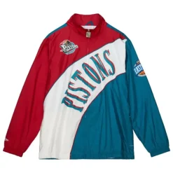 Arched Retro Lined Windbreaker Detroit Pistons