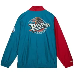 Arched Retro Lined Windbreaker Detroit Pistons