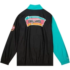 Arched Retro Lined Windbreaker San Antonio Spurs