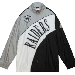 Arched Retro Lined Windbreaker Oakland Raiders