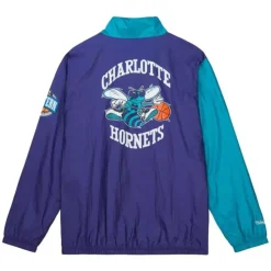 Arched Retro Lined Windbreaker Charlotte Hornets