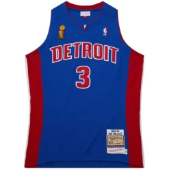 Authentic Ben Wallace Detroit Pistons Dark Finals 2004 Jersey
