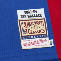 Authentic Ben Wallace Detroit Pistons Dark Finals 2004 Jersey