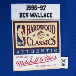 Authentic Ben Wallace Washington Bullets 1996-97 Jersey