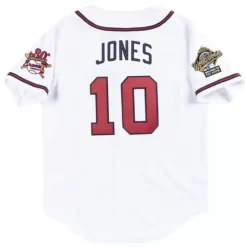 Authentic Jersey Atlanta Braves Home 1995 Chipper Jones