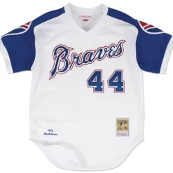 Authentic Jersey Atlanta Braves Home 1974 Hank Aaron