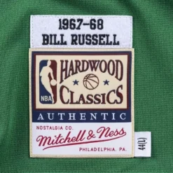 Authentic Jersey Boston Celtics 1967-68 Bill Russell