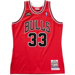 Authentic Jersey Chicago Bulls Road Finals 1997-98 Scottie Pippen