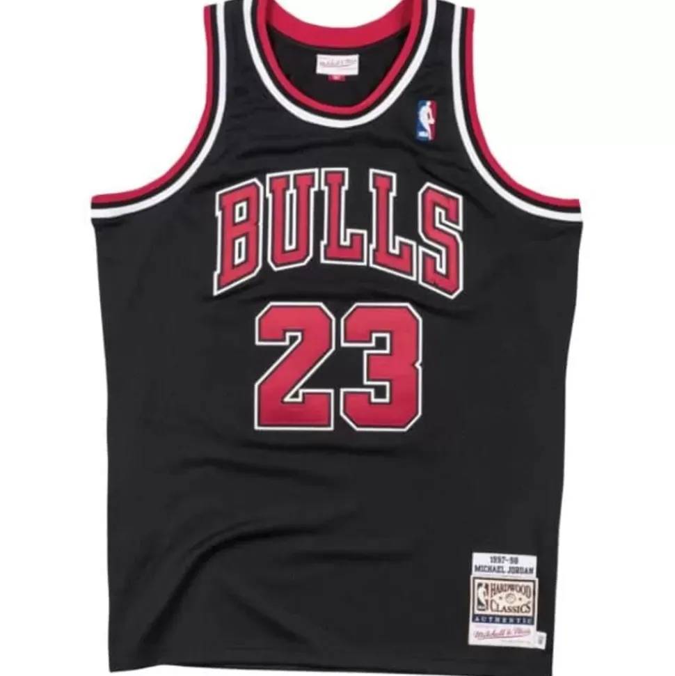 Authentic Jersey Chicago Bulls Alternate 1997-98 Michael Jordan