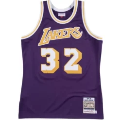 Authentic Jersey Los Angeles Lakers Road 1984-85 Magic Johnson