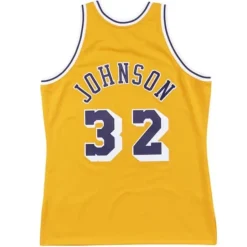 Authentic Jersey Los Angeles Lakers Home 1984-85 Magic Johnson