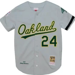 Authentic Jersey Oakland Athletics Road World Series 1989 Rickey Henderson