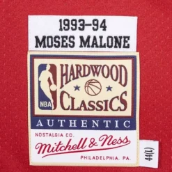 Authentic Jersey Philadelphia 76Ers 1993-94 Moses Malone