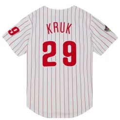 Authentic John Kruk Philadelphia Phillies Home World Series 1993 Jersey