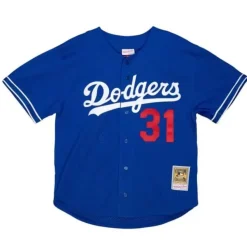 Authentic Mike Piazza Los Angeles Dodgers 1997 Button Front Jersey