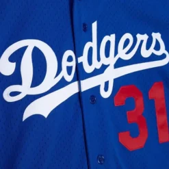 Authentic Mike Piazza Los Angeles Dodgers 1997 Button Front Jersey