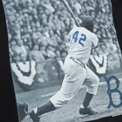 Batter Up Ls Tee Brooklyn Dodgers Jackie Robinson