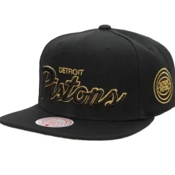 Bhm Script Snapback Hwc Detroit Pistons