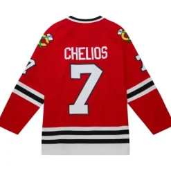 Blue Line Chris Chelios Chicago Blackhawks 1991 Jersey