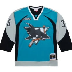 Blue Line Evgeni Nabokov San Jose Sharks Dark 1999 Jersey