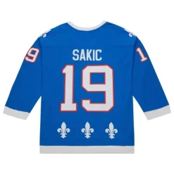 Blue Line Joe Sakic Quebec Nordiques Dark 1992 Jersey
