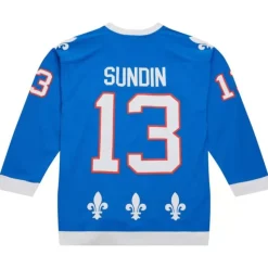 Blue Line Mats Sundin Quebec Nordiques Dark 1992 Jersey