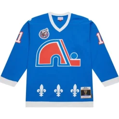 Blue Line Owen Nolan Quebec Nordiques Dark 1992 Jersey
