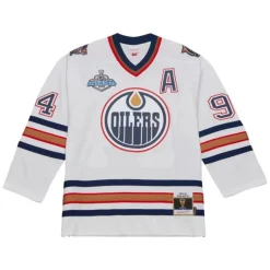 Blue Line Ryan Smyth Edmonton Oilers White 2005 Jersey