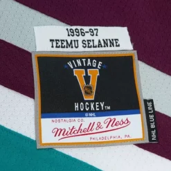 Blue Line Teemu Selanne Anaheim Ducks Dark 1996 Jersey
