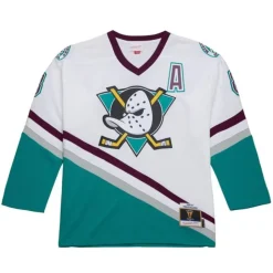 Blue Line Teemu Selanne Anaheim Ducks White 1996 Jersey