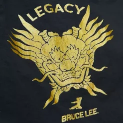 Branded Bruce Lee Dragon'S Head Script Nylon Shorts