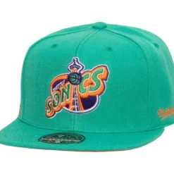 Cactus Cooler Fitted Hat Seattle Supersonics