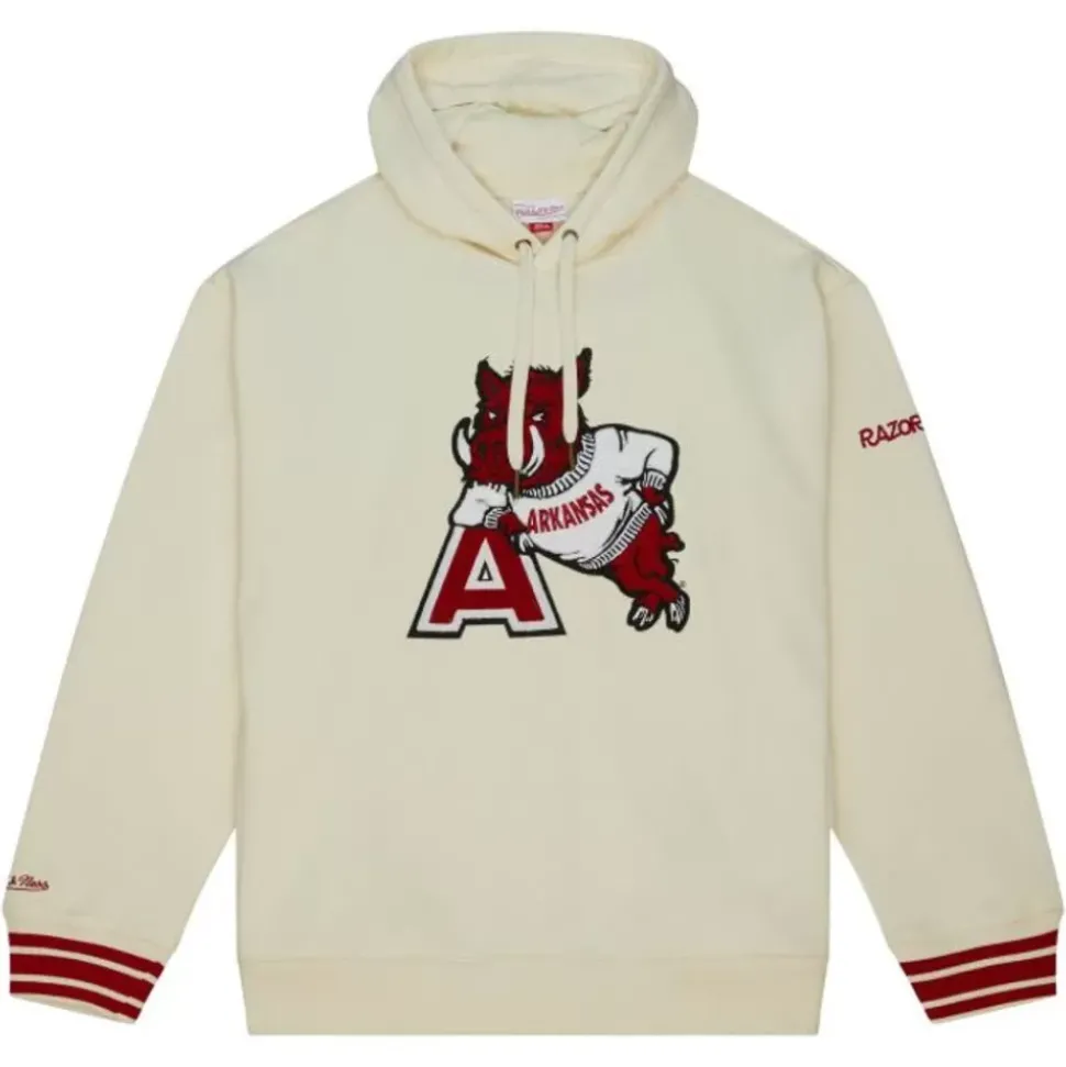 Chainstitch Heavyweight Hoodie Retro University Of Arkansas