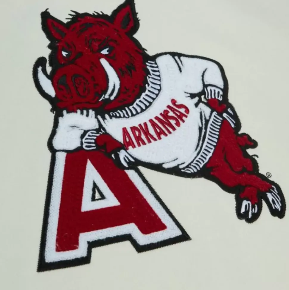 Chainstitch Heavyweight Hoodie Retro University Of Arkansas