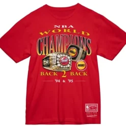 Championship Rings Tee Red Houston Rockets