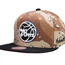 Choco Camo Snapback Philadelphia 76Ers