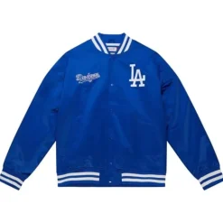 City Collection Lightweight Satin Jacket Los Angeles Dodgers