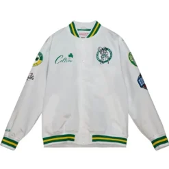 City Collection Lightweight Satin Jacket Boston Celtics